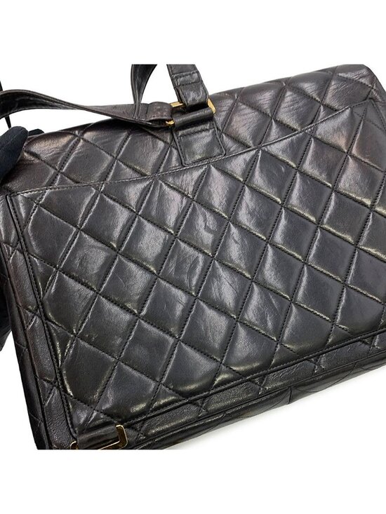 Chanel Backpack CC Logo Quilted Lambskin Black main image 9